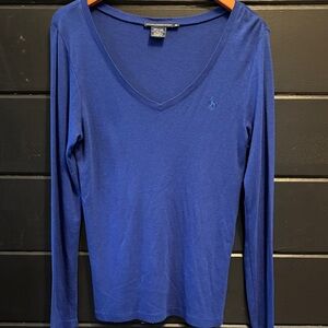 Ralph Lauren Women's Deep Blue Long Sleeve Top